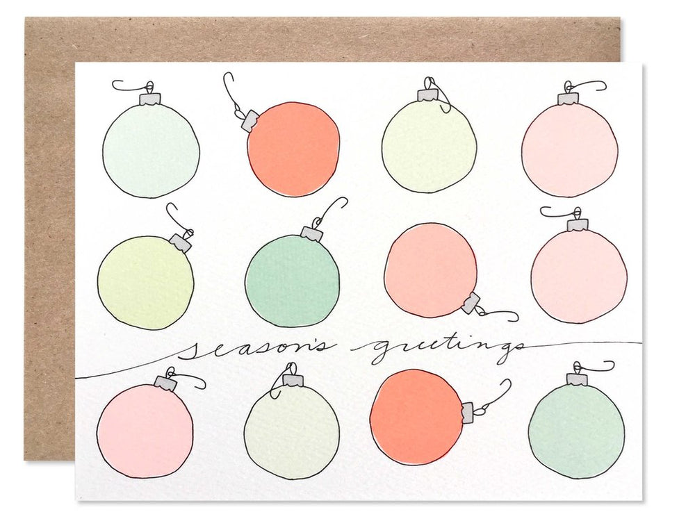 Holiday Bulbs Greeting Card