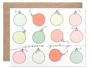 Holiday Bulbs Greeting Card
