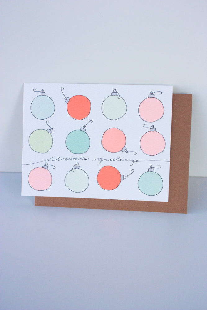 Holiday Bulbs Greeting Card