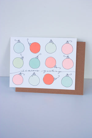 Holiday Bulbs Greeting Card