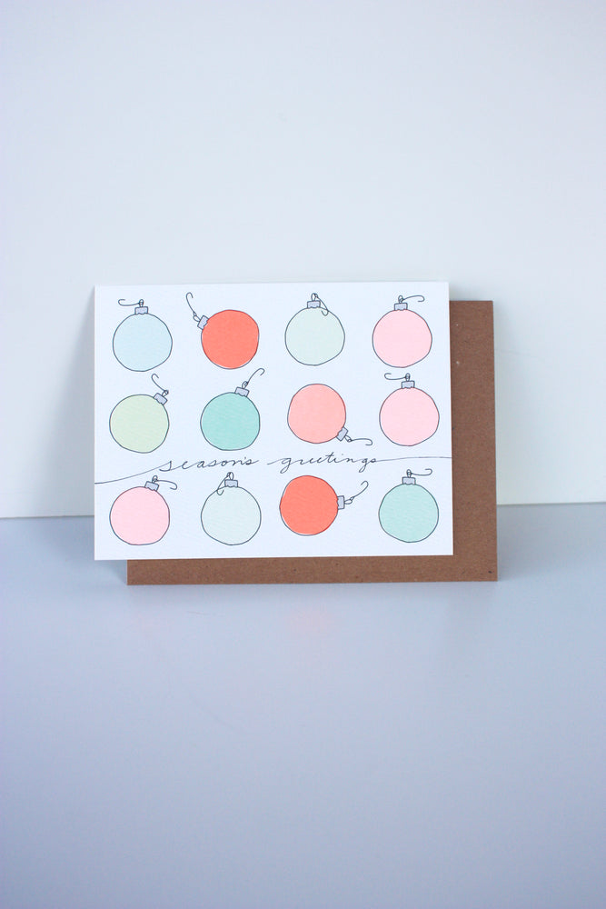 Holiday Bulbs Greeting Card