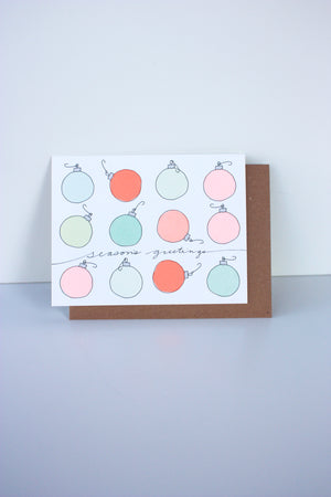 Holiday Bulbs Greeting Card