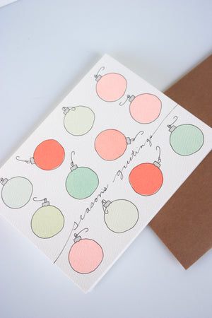 Holiday Bulbs Greeting Card