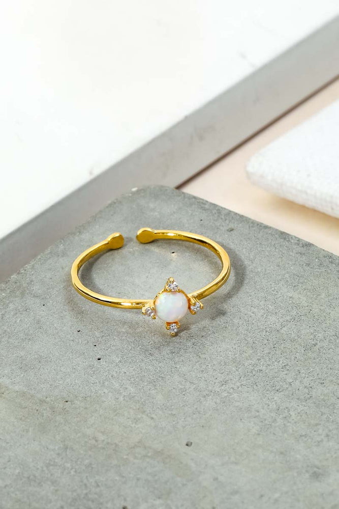 Opal Burst Ring