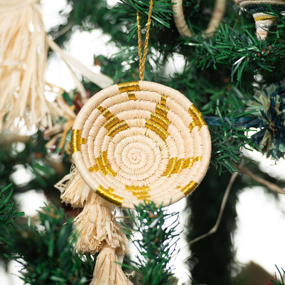 Gold Metallic Basket Ornament