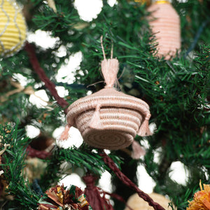 Blush Tasseled Box Ornament