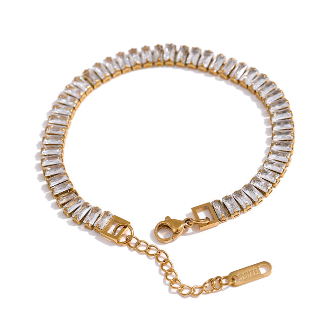 Baguette Bracelet - Crystal Clear