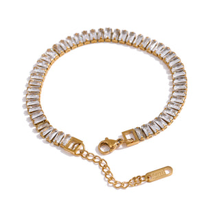 Baguette Bracelet - Crystal Clear