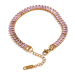 Baguette Bracelet - Pink