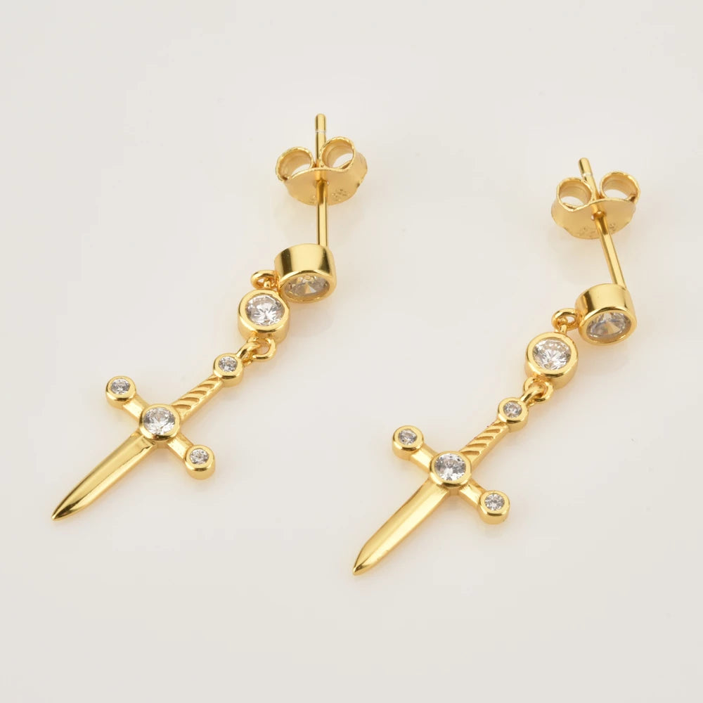 Sword Drop Earrings