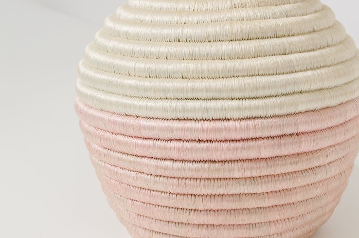 Soft Pink Banded Anyon Vase