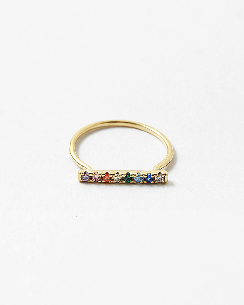 Rainbow Bar Ring