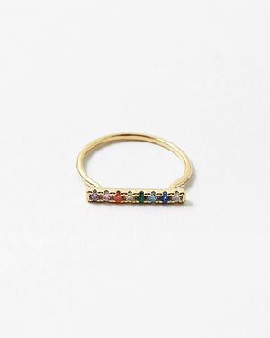 Rainbow Bar Ring