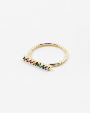 Rainbow Bar Ring