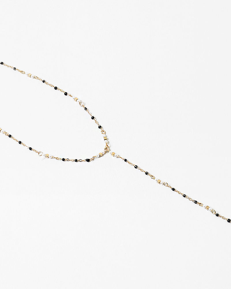 Delicate Beaded Lariat Necklace