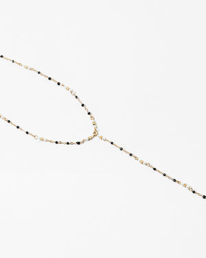Delicate Beaded Lariat Necklace
