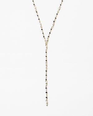 Delicate Beaded Lariat Necklace