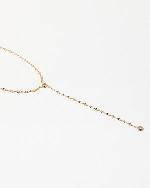 Bezel Lariat Necklace