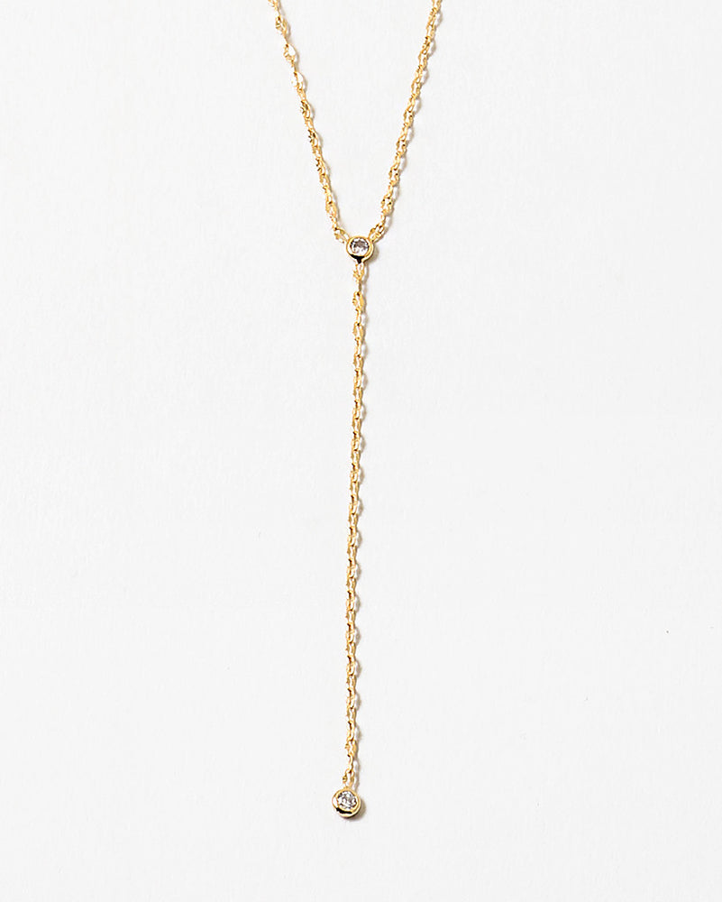 
                
                    Load image into Gallery viewer, Bezel Lariat Necklace
                
            