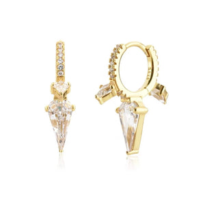 Glam Spike Huggie Hoop Earrings