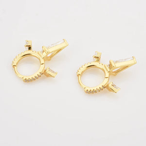 Glam Spike Huggie Hoop Earrings