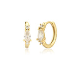 Catie Huggie Hoop Earring - Crystal Clear