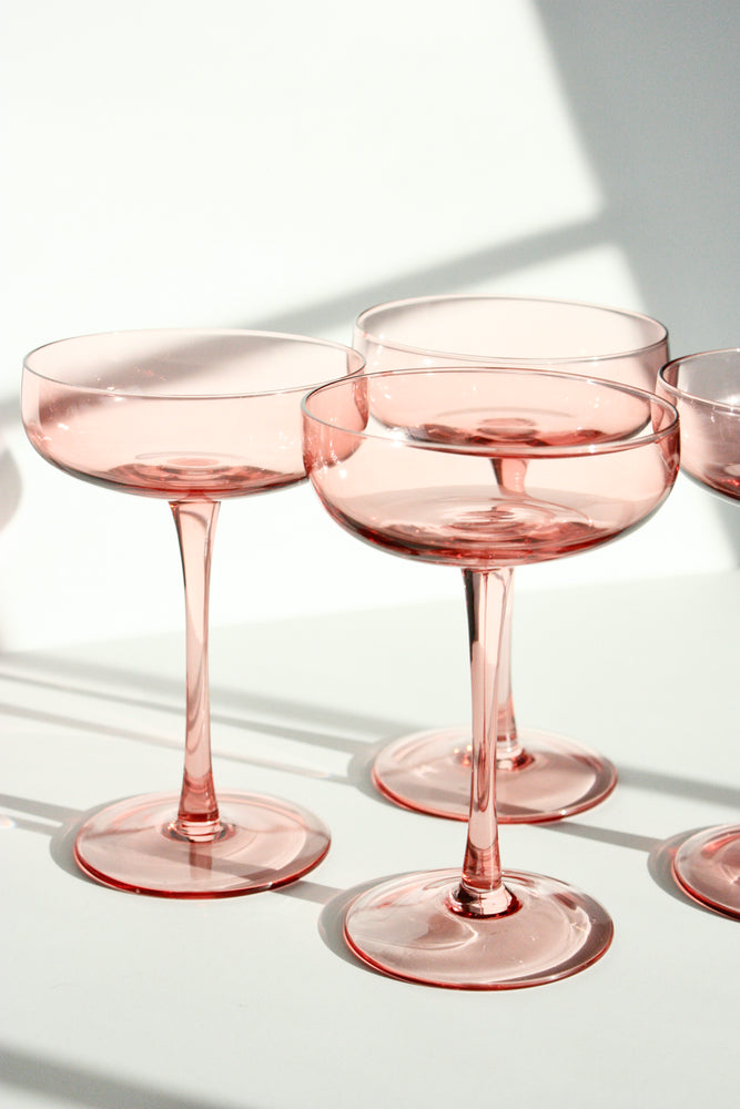 
                
                    Load image into Gallery viewer, Champagne Coupe Set of 4 - Blush
                
            