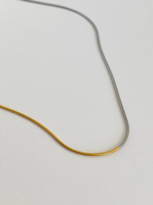 Alisa Thin Two Tone Chain Necklace