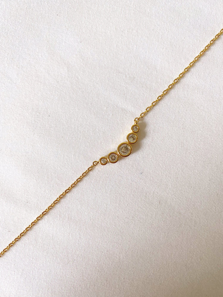 Curved Crystal Chain Bracelet