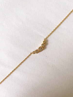 Curved Crystal Chain Bracelet