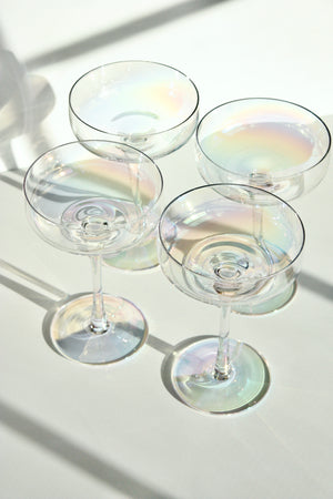 Champagne Coupe Set of 4 - Iridescent