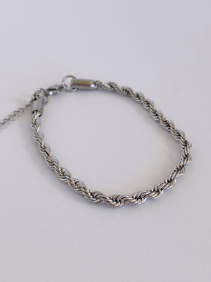 Taylor Rope Chain Bracelet - Silver