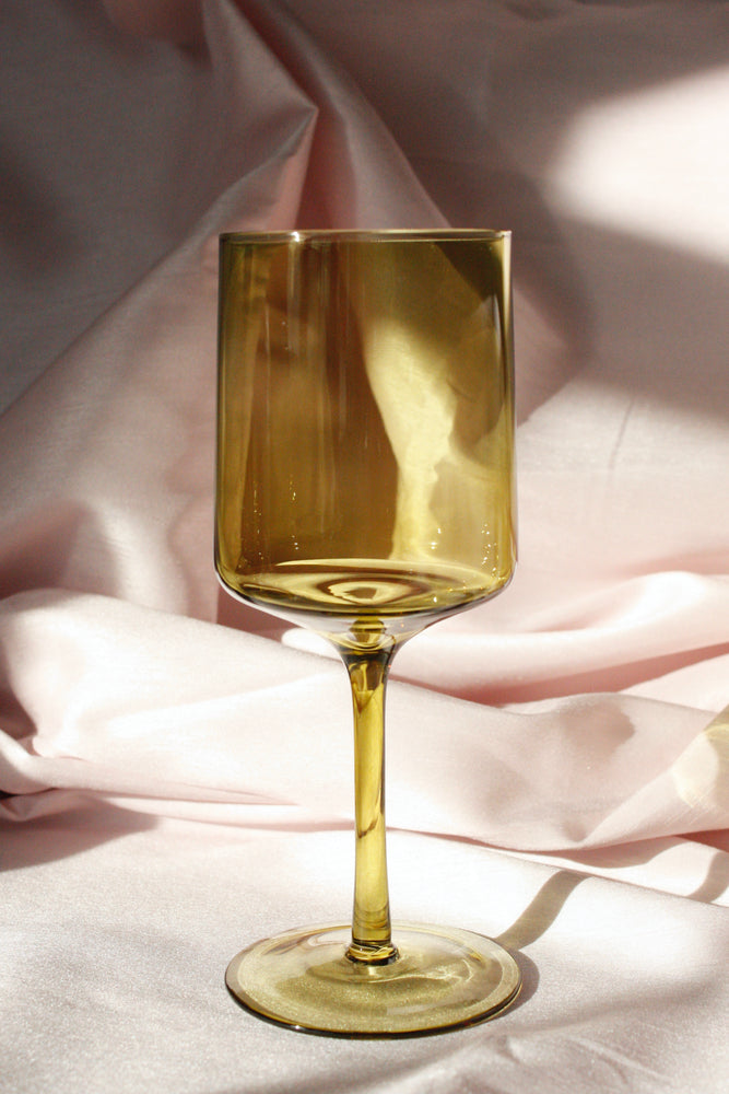 Wine Glass - Olive