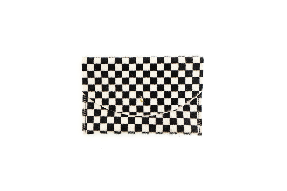 Checkered Envelope Pouch