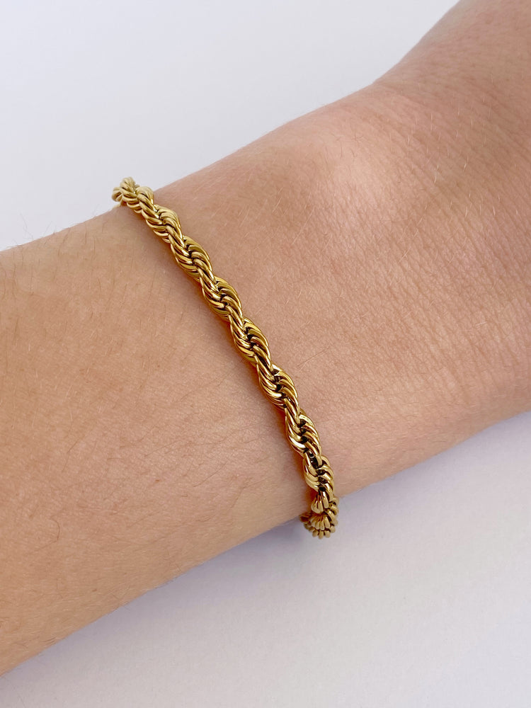 Taylor Rope Chain Bracelet - Gold