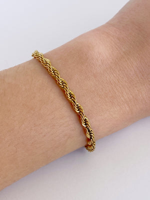 Taylor Rope Chain Bracelet - Gold