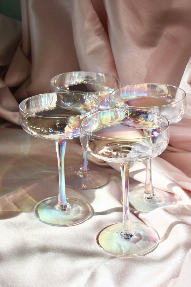 Champagne Coupe Set of 4 - Iridescent