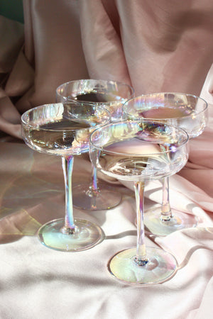 Champagne Coupe Set of 4 - Iridescent