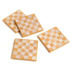 Sunrise Checkered Coaster Set