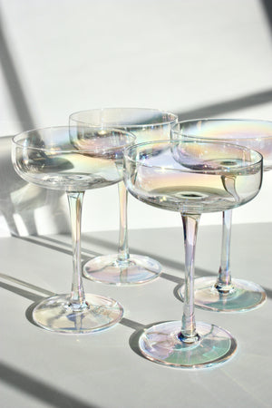 Champagne Coupe Set of 4 - Iridescent