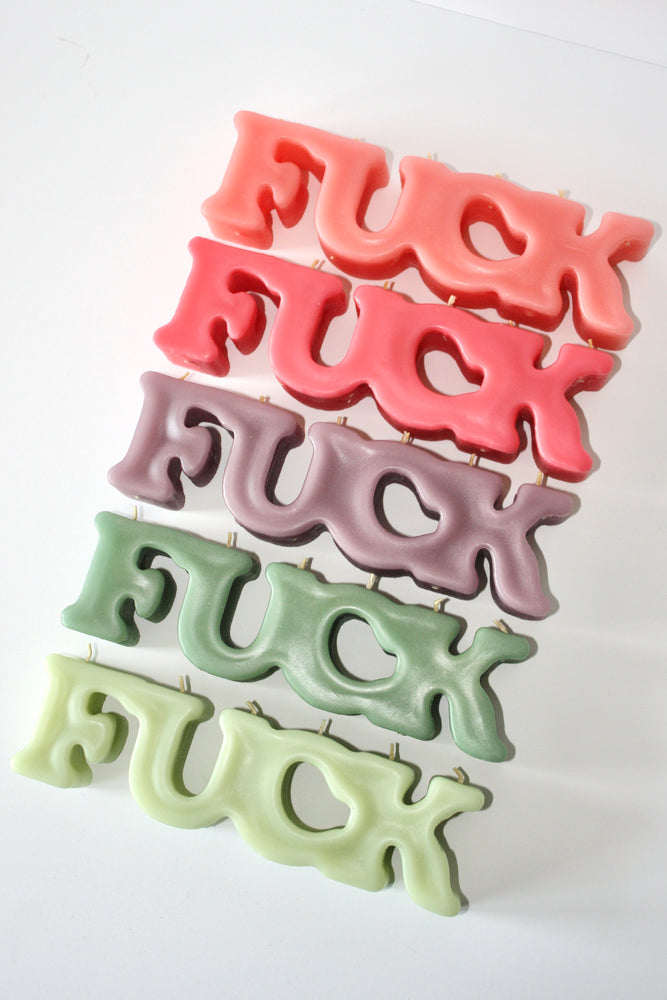 Pink Red Fuck Candle