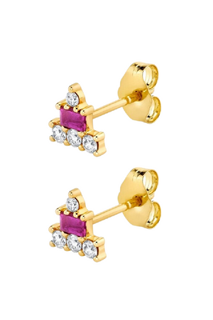 Candy Stud Earrings - Fucshia