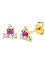 Candy Stud Earrings - Fucshia