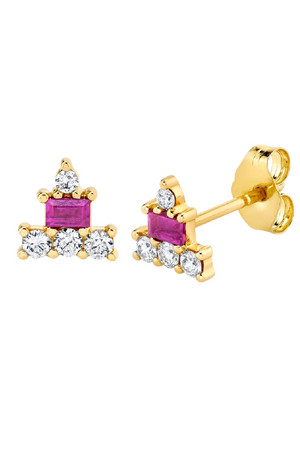 Candy Stud Earrings - Fucshia
