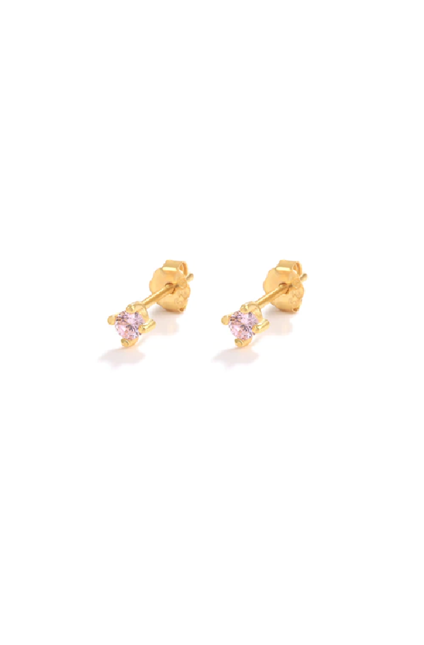 
                
                    Load image into Gallery viewer, Teeny Tiny Jewel Stud Earrings - Blush Pink
                
            