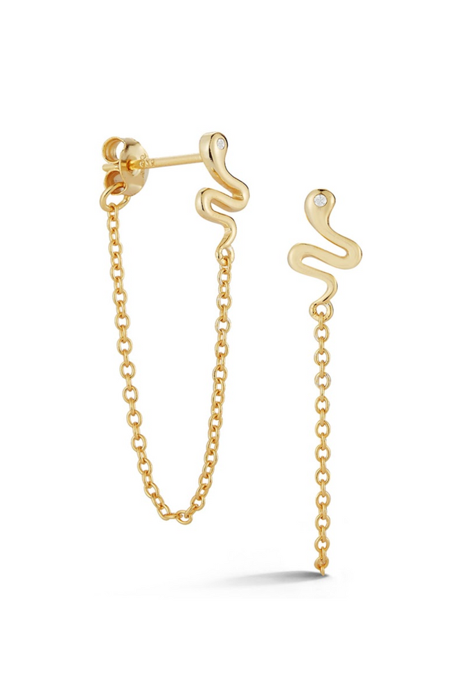 Dainty Snake Chain Earrings