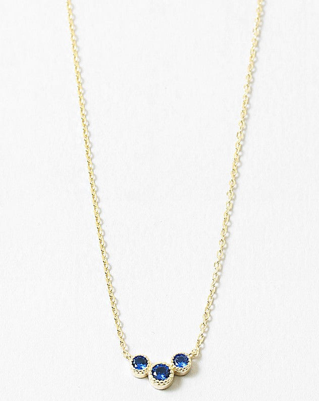 Dainty Sterling Sapphire Necklace