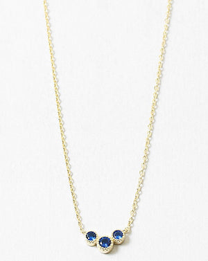 Dainty Sterling Sapphire Necklace