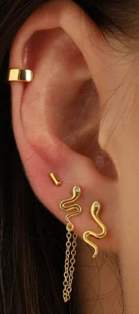 Dainty Snake Chain Earrings