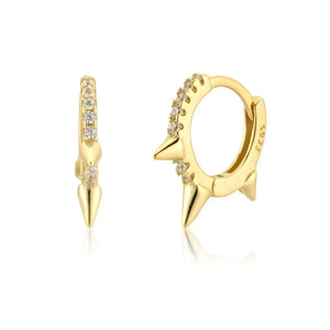 Alisa Huggie Hoop Earrings - Clear